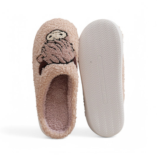 Fluffy Cow Slides - Plush Schlappen