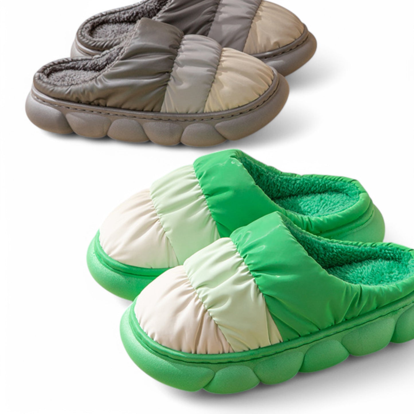 Fluffy Puff Slides - Plush Schlappen