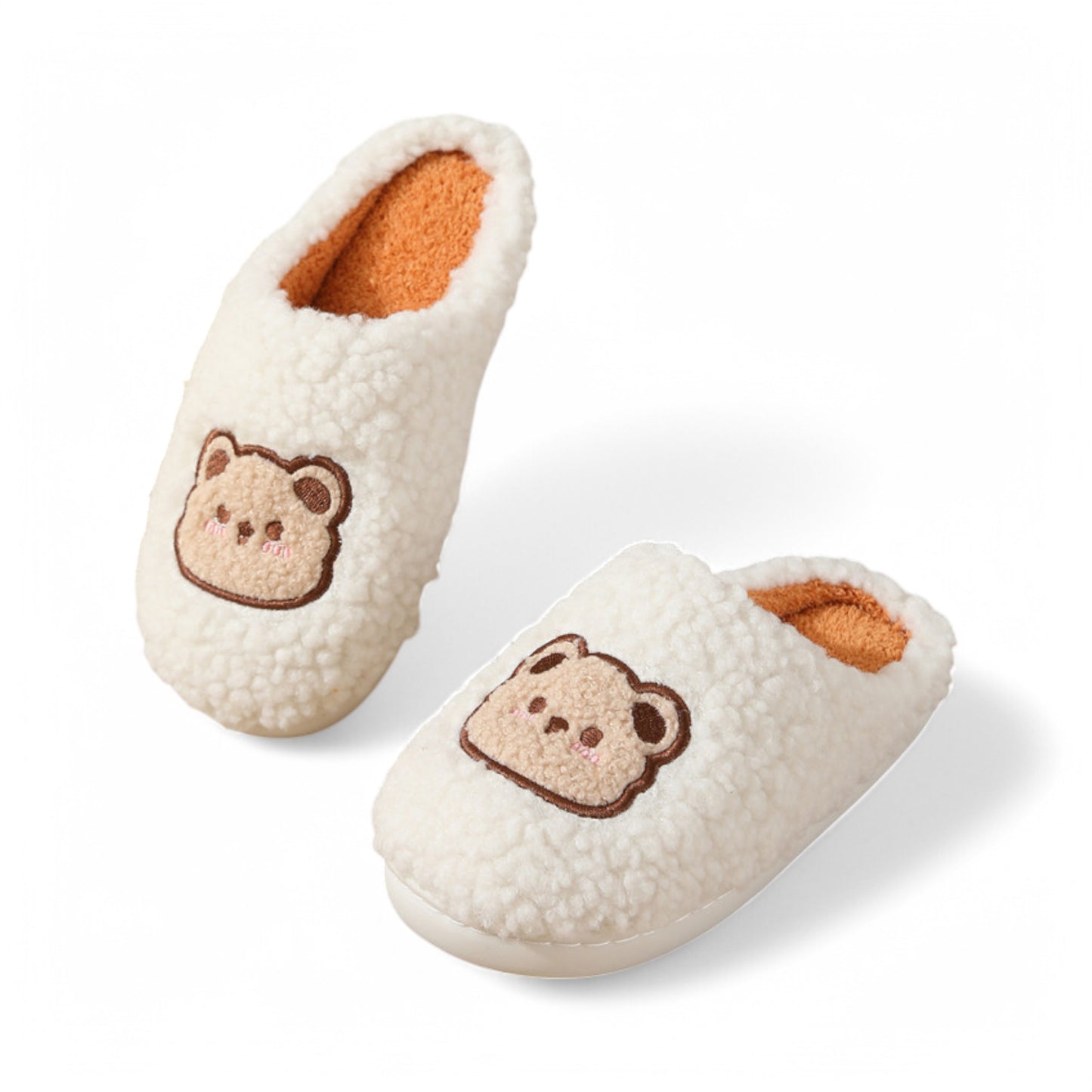 Fluffy Teddy Slides - Plush Schlappen