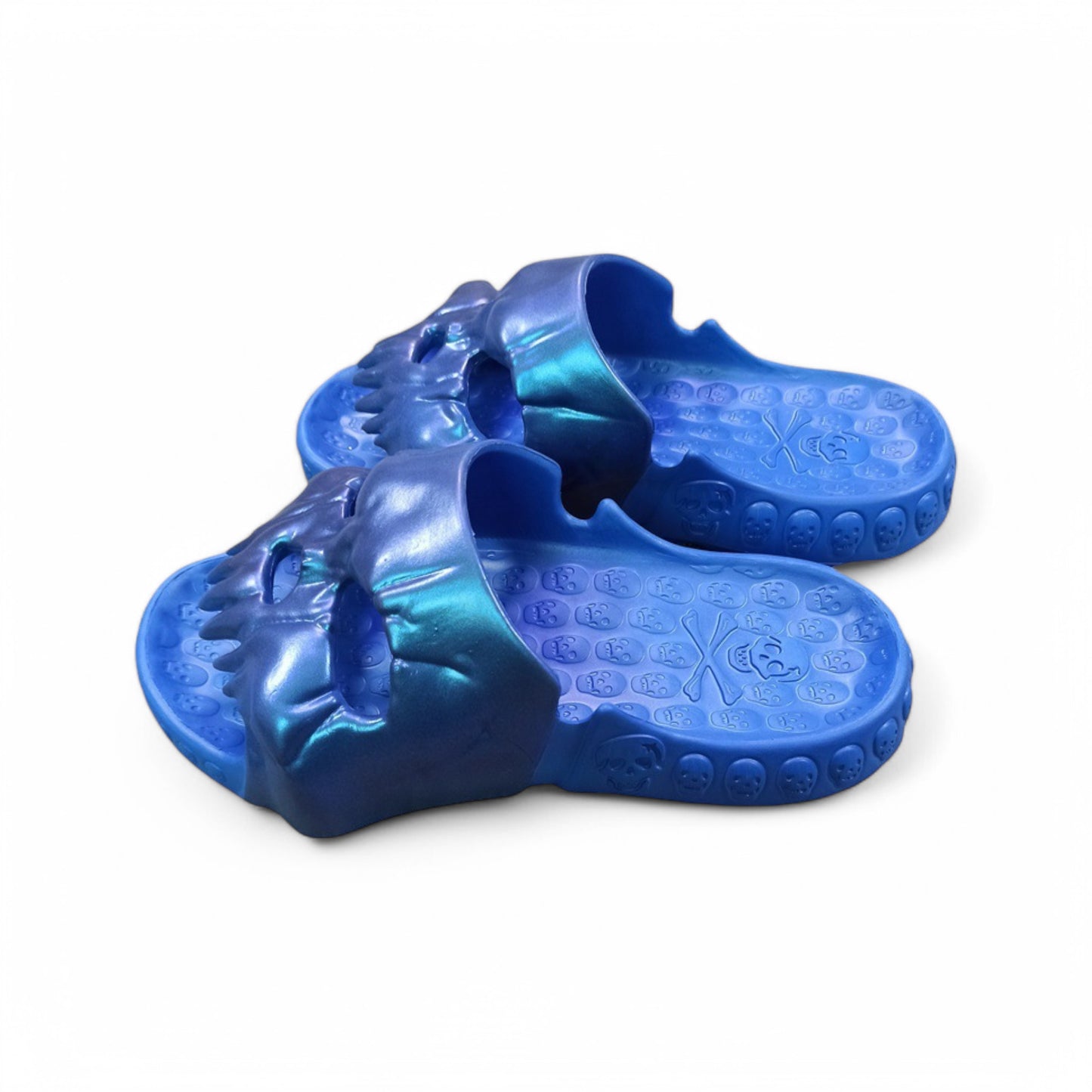 Skull Slides Metalic - Schlappen