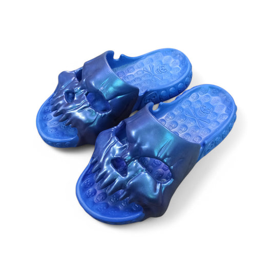Skull Slides Metalic - Schlappen