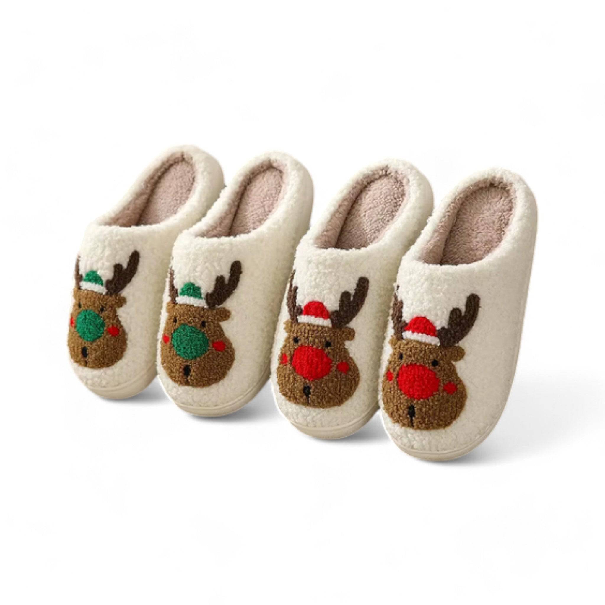 Happy Slipper - Christmas Elk Slides