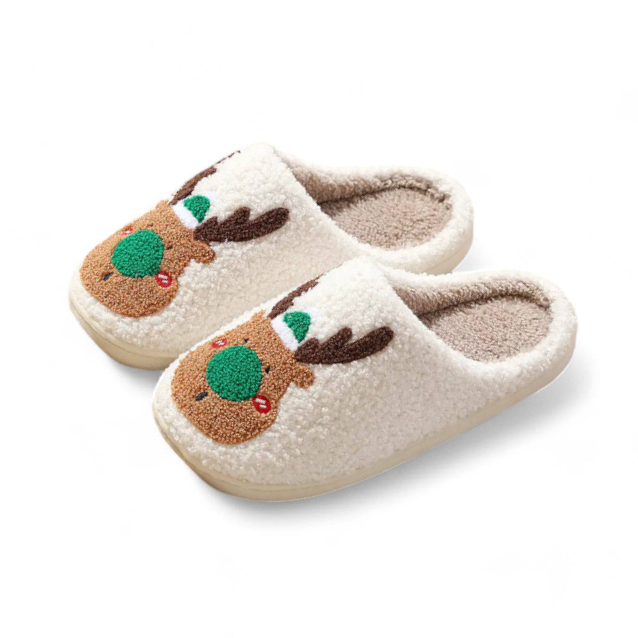 Happy Slipper - Christmas Elk Slides