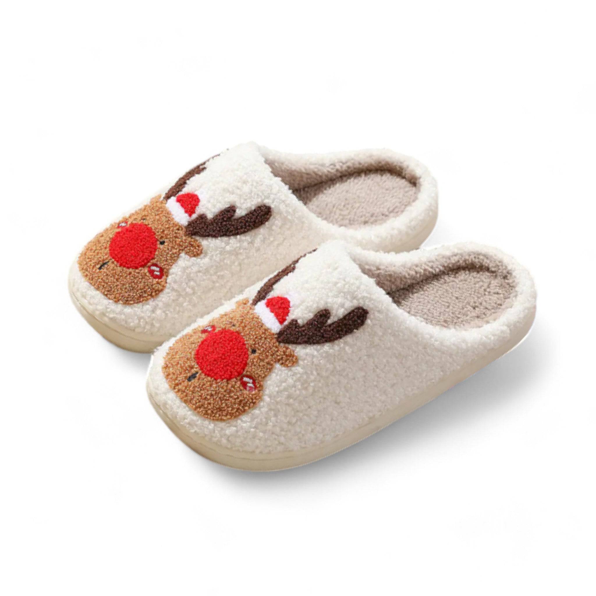 Happy Slipper - Christmas Elk Slides