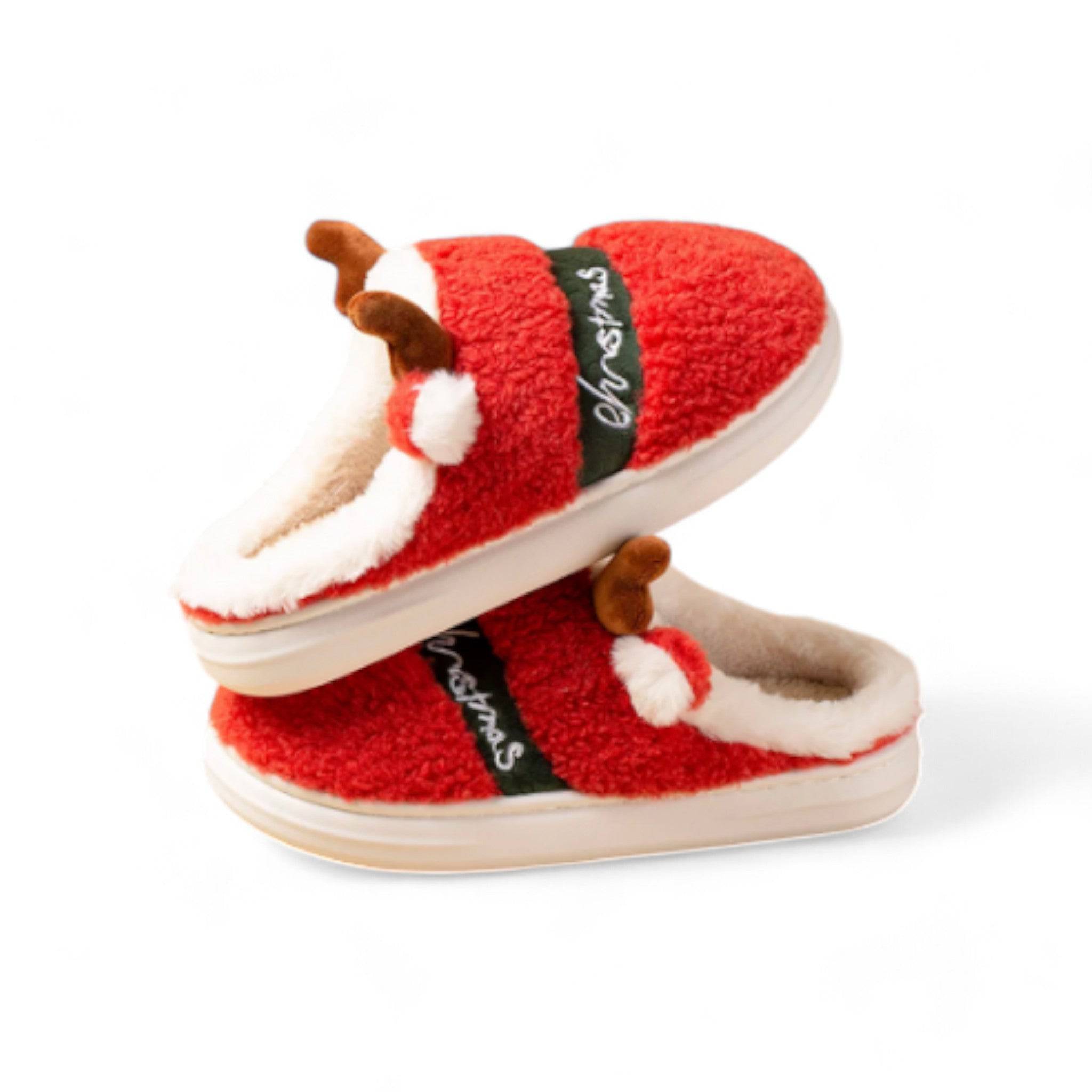 Happy Slipper - Christmas Reindeer Slides