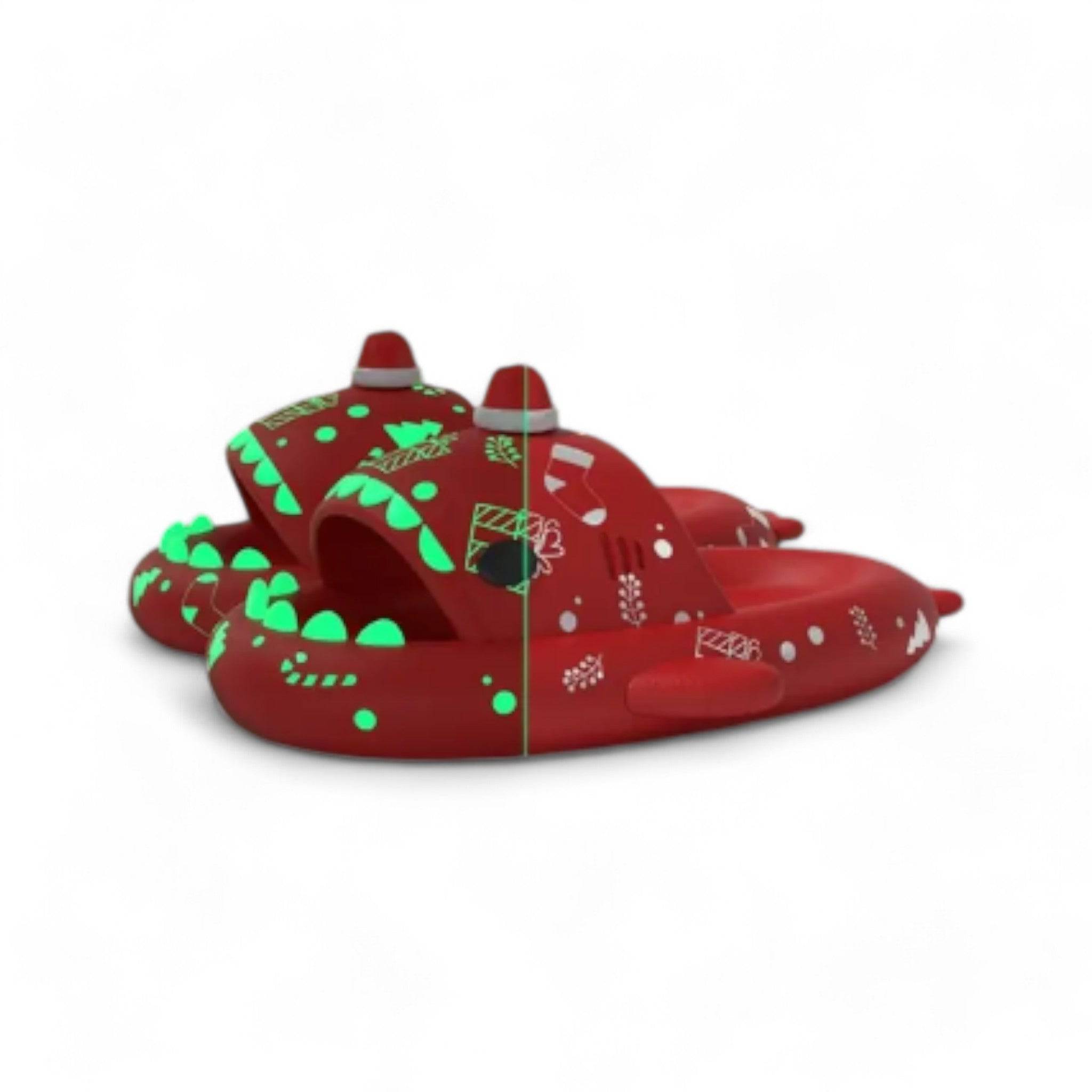 Happy Slipper - Christmas Shark Slides